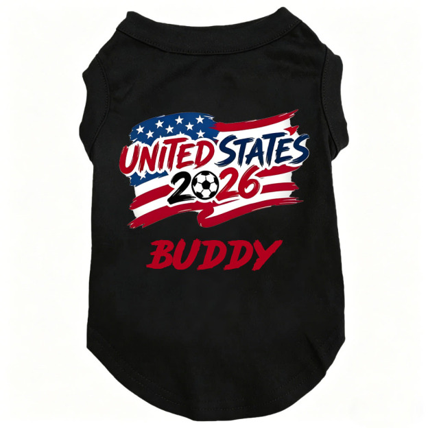Personalized Dog Soccer 2026 Flat Dog Tank Top | MNCloth213