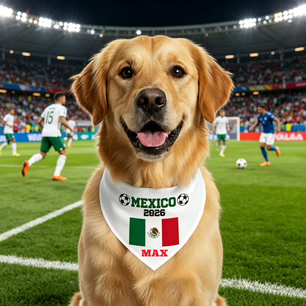 Personalized Soccer Fan Dog Bandana With Owner Matching Shirt | MNCloth218