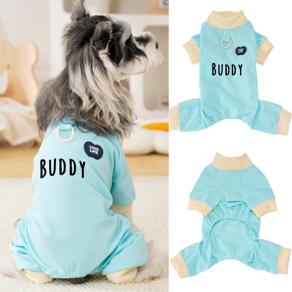 Personalized Color-Block Poppy Pajama Jumpsuit | MNCloth224