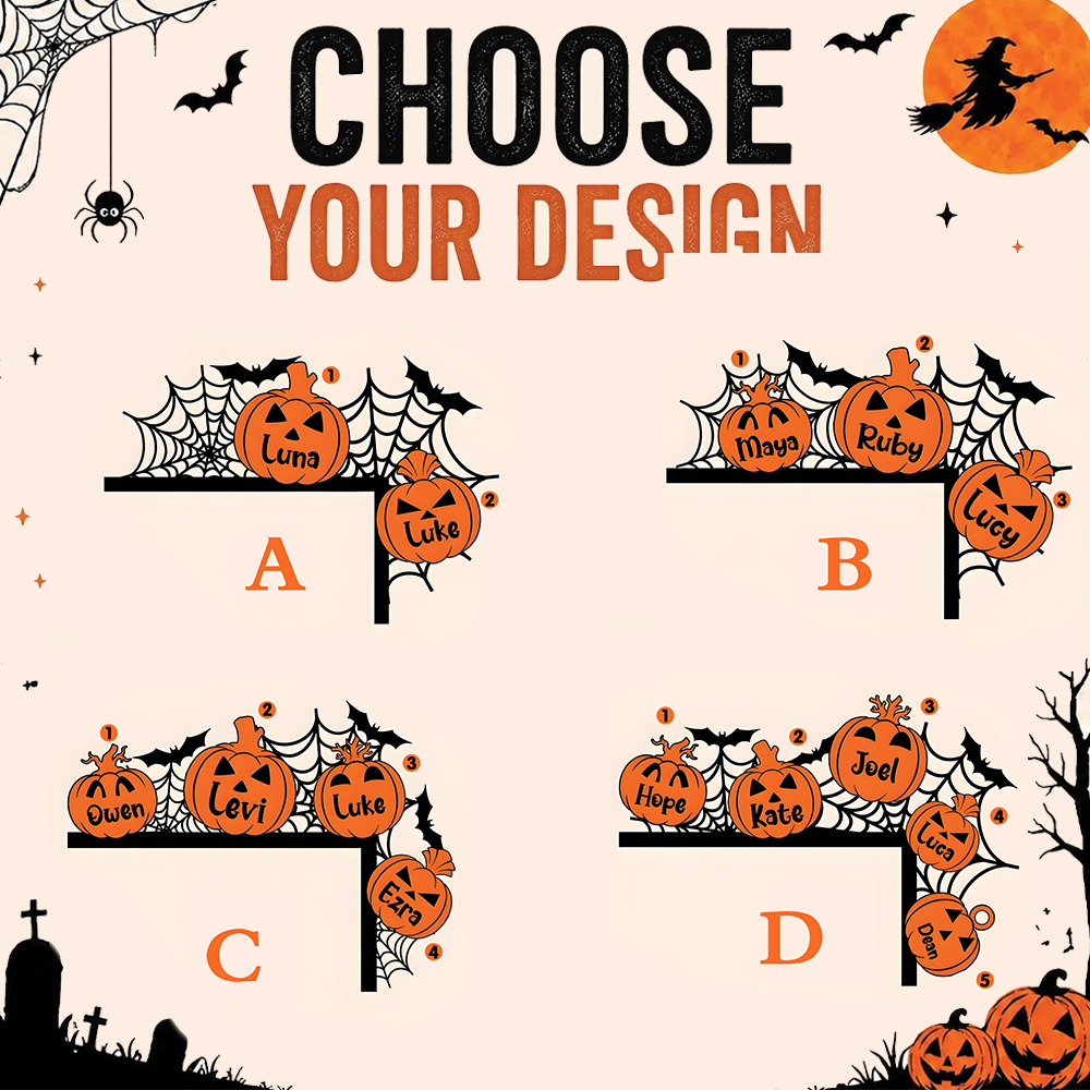 Personalized Halloween Door Corner Decoration Family Name Sign | MNHalloween13