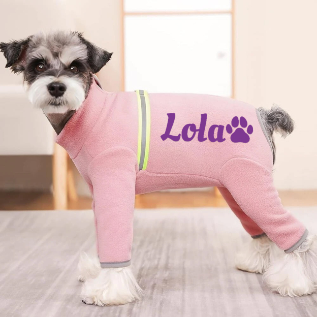Personalized Pet Winter Warm Fleece Long Sleeve Sweater | BKPet312
