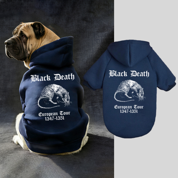 Black Death European Dour Puppy Hoodie | BKPet316