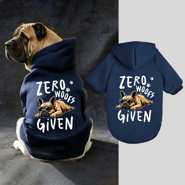 ZERO WOOFS GIVEN Puppy Hoodie | BKPet332