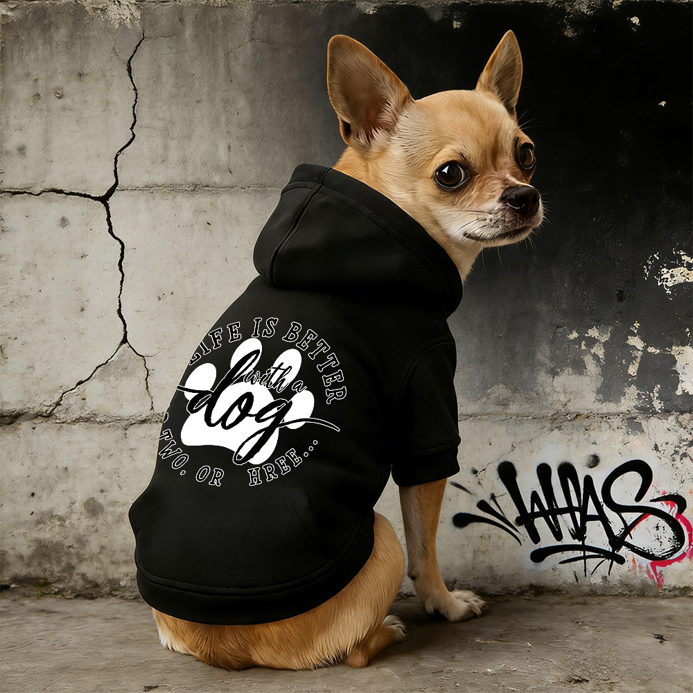 LIFE IS BETTER Puppy Hoodie | BKPet335