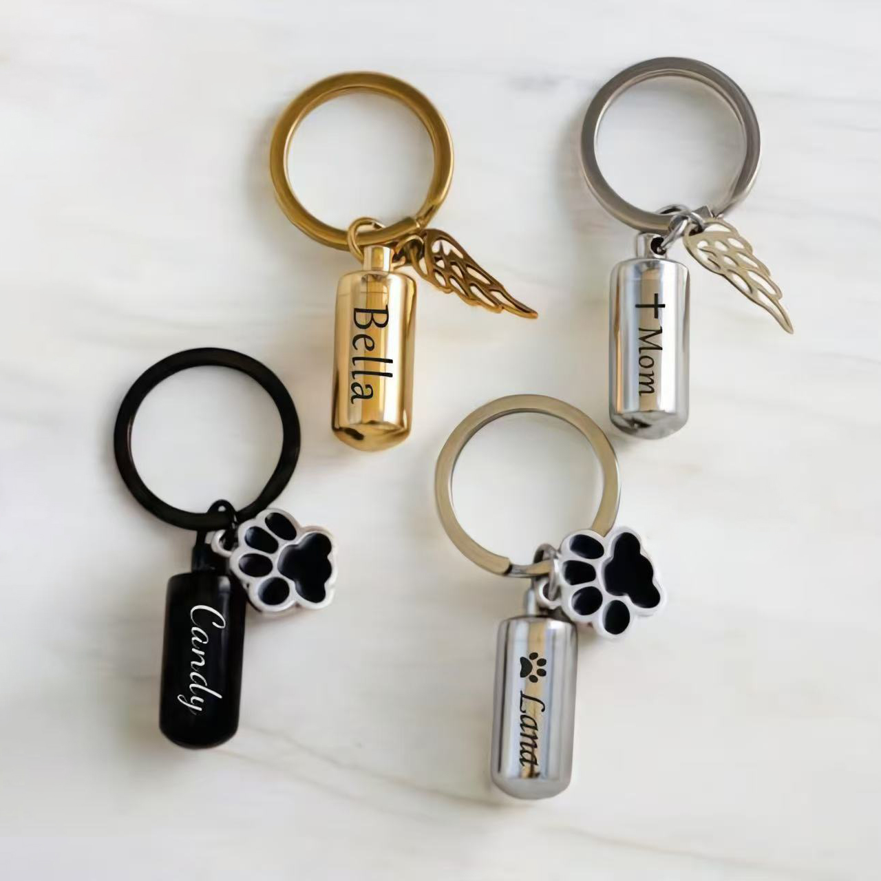Personalized Pet Ashes Keepsake Keychain | BKPet351