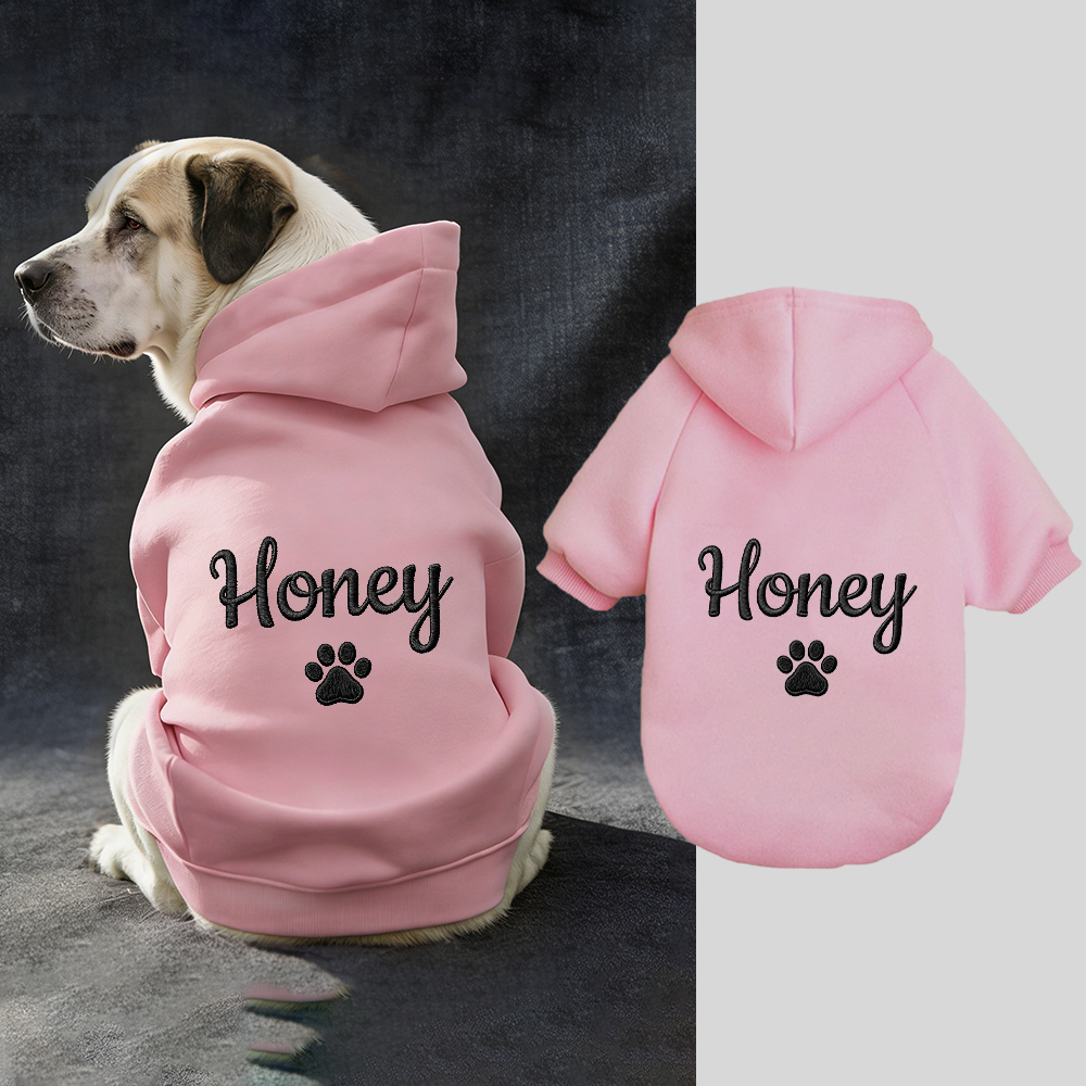 Personalized Embroidery Warm Soft Puppy Hoodie | BKPet362
