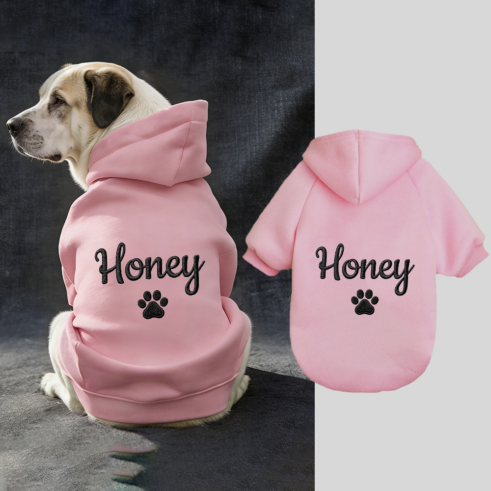 Personalized Embroidery Warm Soft Puppy Hoodie | BKPet362