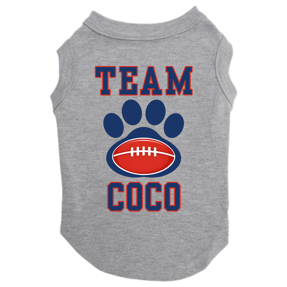 Personalized Football Team Pet Paw Soft Shirt | BKPet426