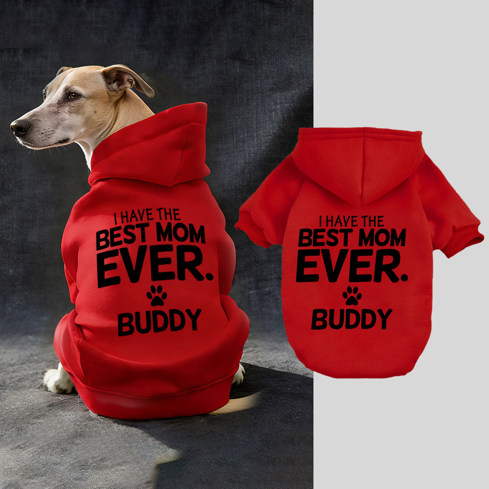 Personalized I Have the Best Mom Ever Pet Soft Hoodie | BKPet430
