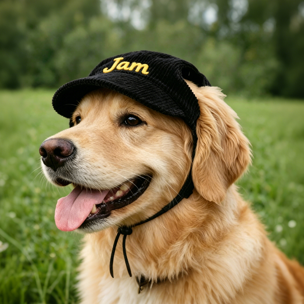 Personalized Embroidery Corduroy Adjustable Pet Pet Baseball Cap | MNAccs75