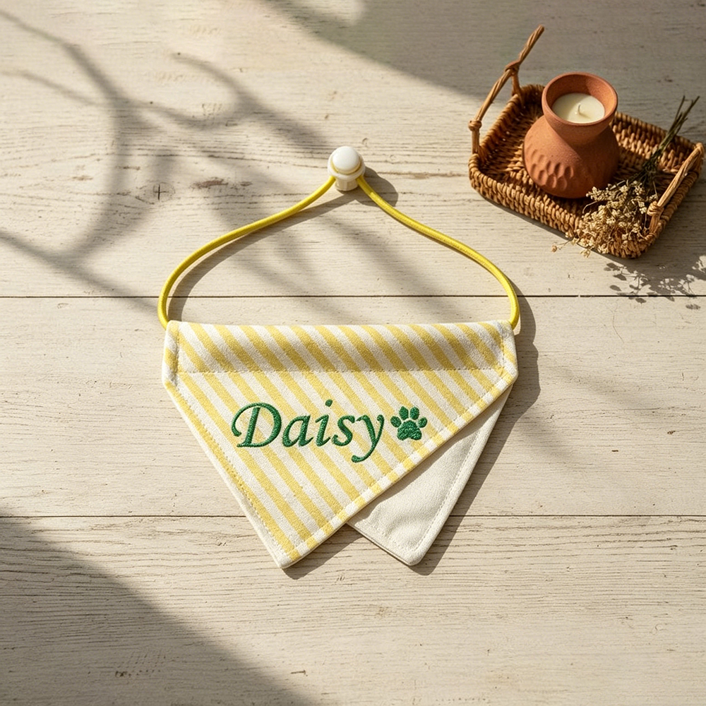 Personalized Embroidered Adjustable Dog Bandana | BKPet470