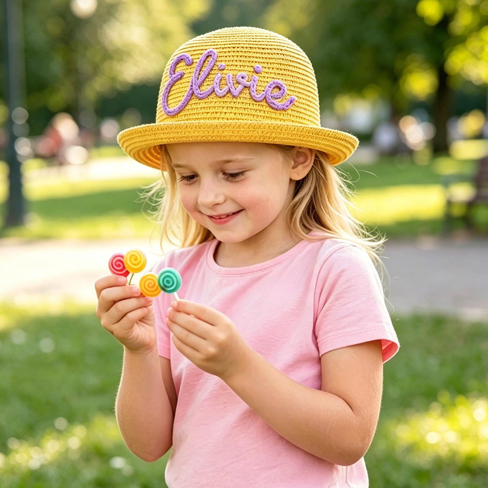 Personalized Embroidery Baby Toddler Summer Hat | MNSummer13