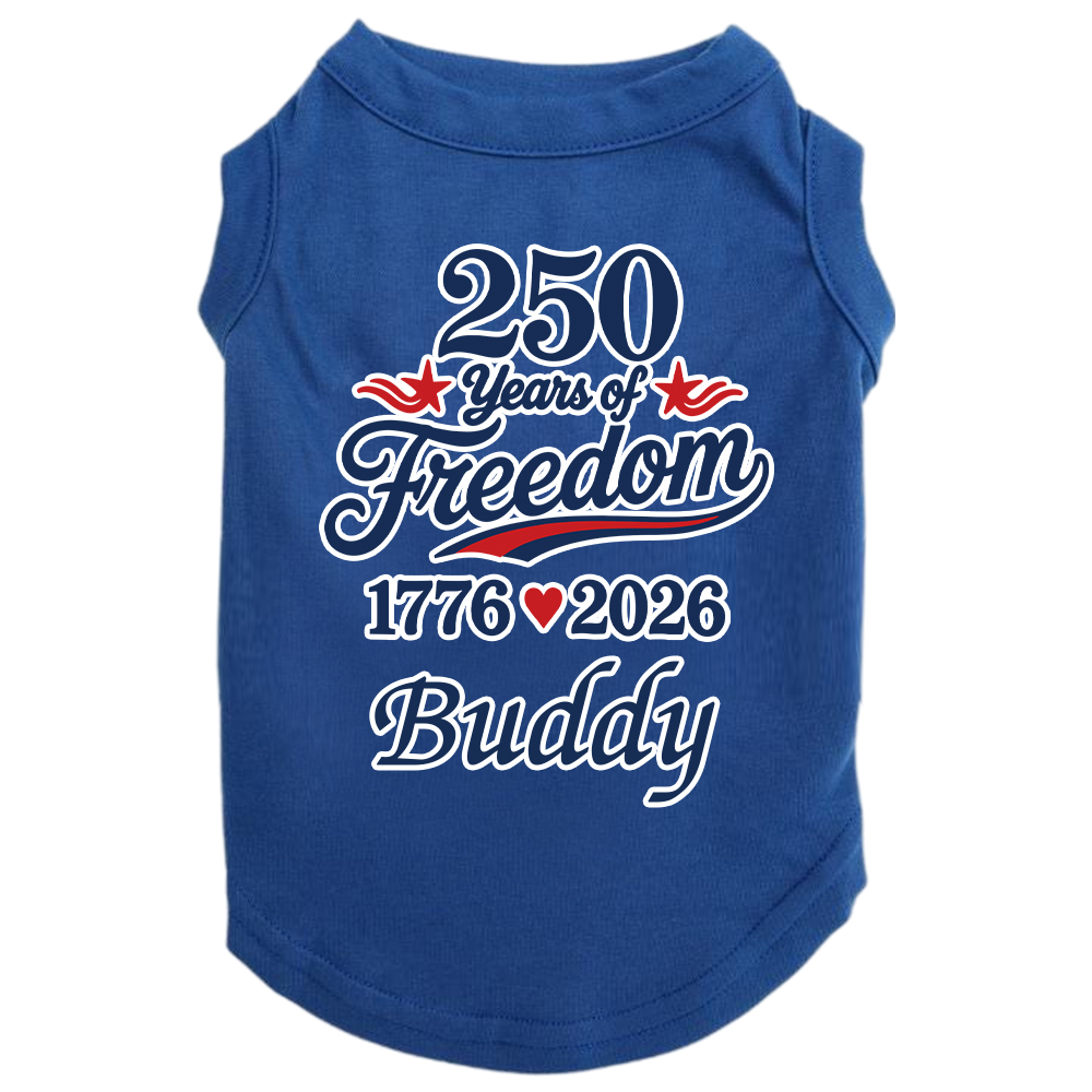Personalized Patriotic 250 Anniversary Pet Shirt | BKPet507