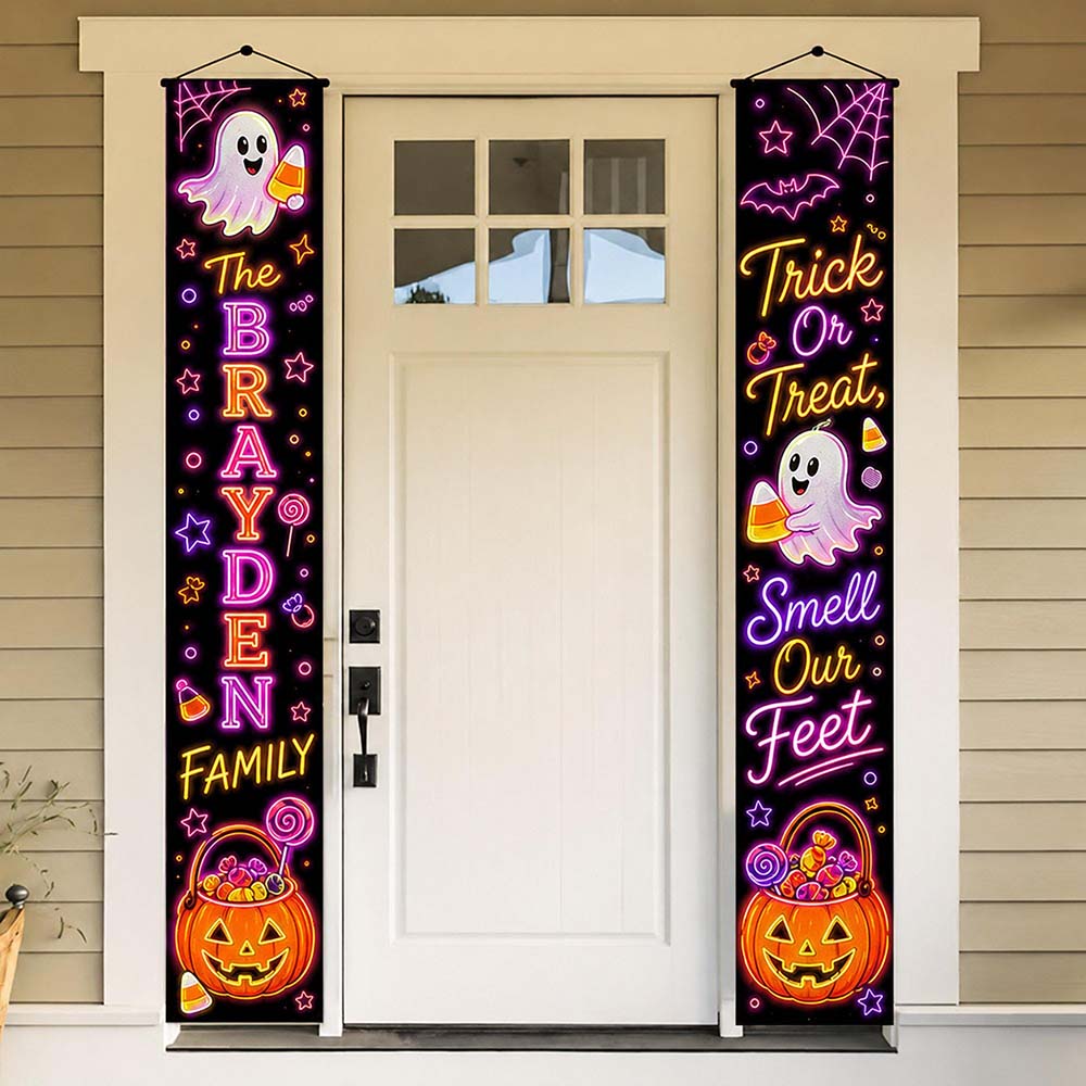 Personalized Halloween Family Name Door Banners | MNHalloween21