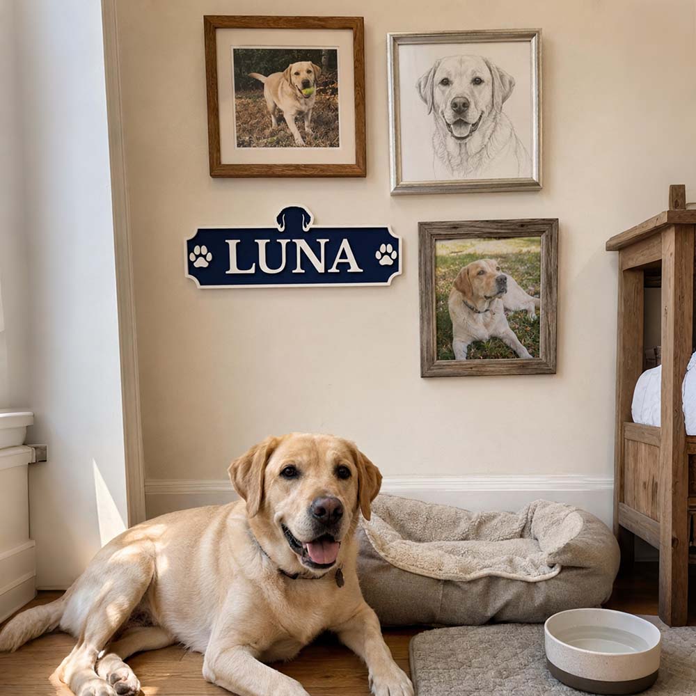 Personalized 3D Printed Pets Name Sign Hanging Tag | BKPet612