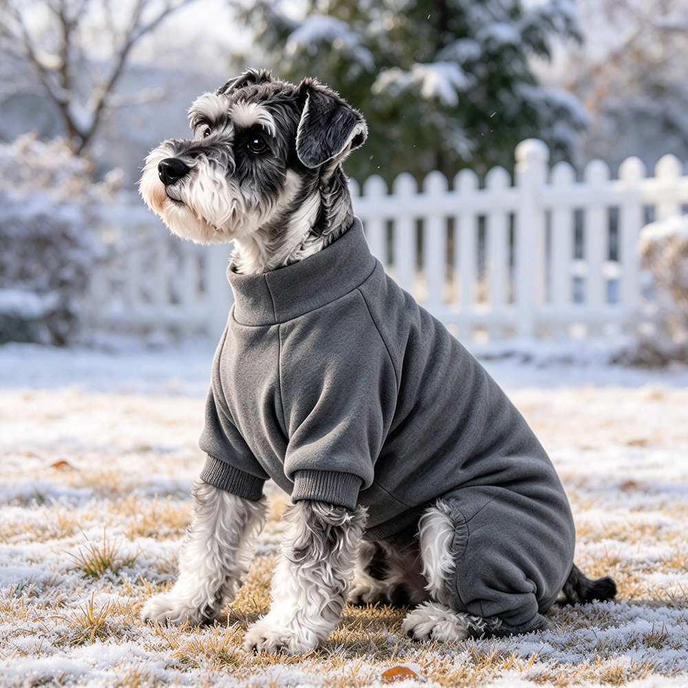 Personalized Hand Embroidery Pets Winter Warm Four-Legged Jumpsuit | BKPet610