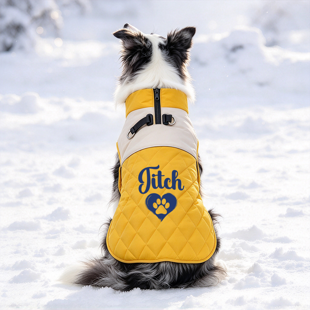 Personalized Winter Warm Windproof Puffer Jacket for Pets | BKPet615