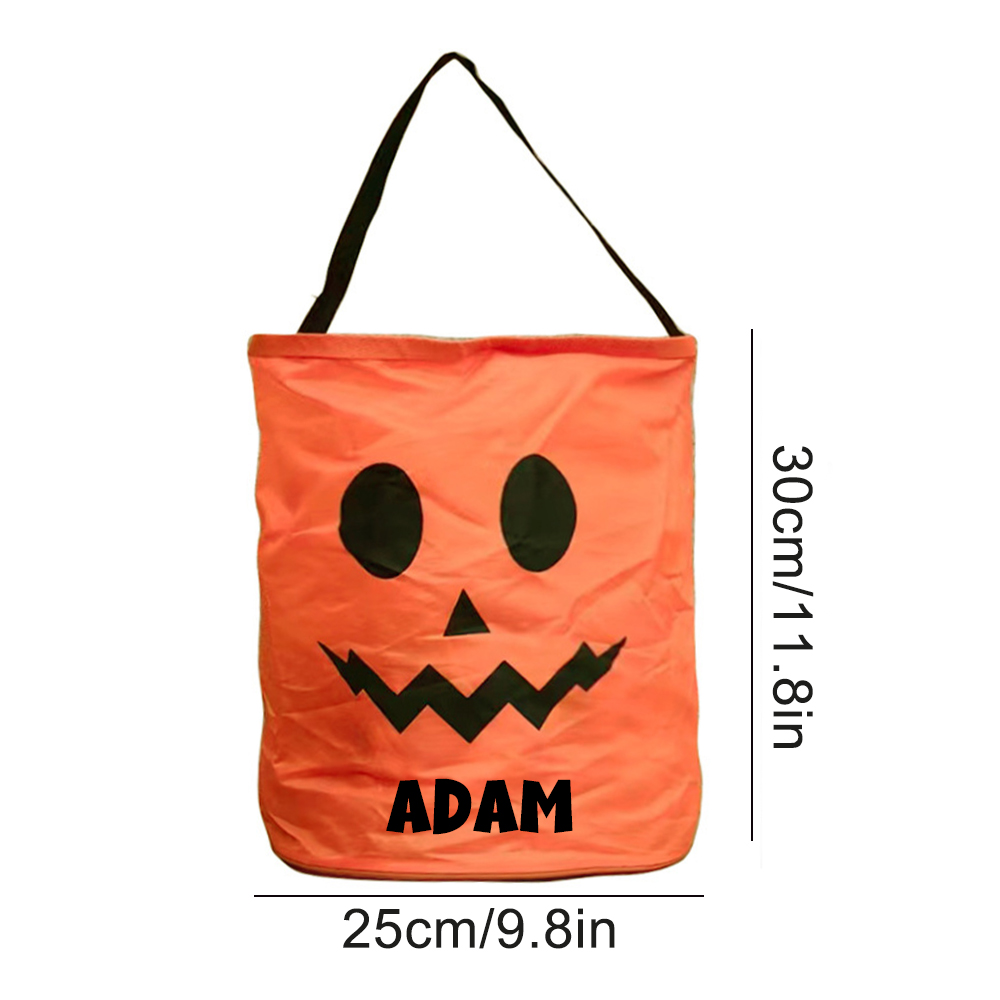 Personalized Halloween LED Light Pumpkin Bucket | MNHalloween07