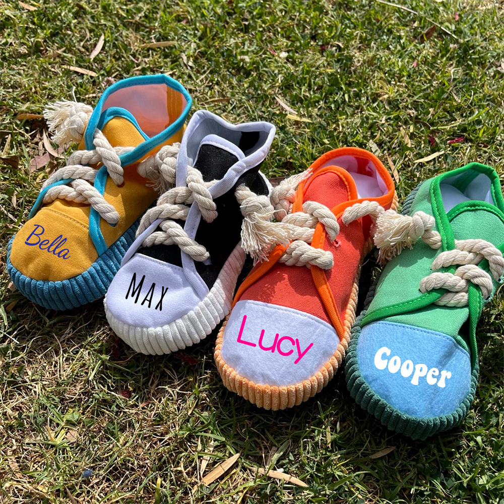 Personalized Puppy Soft Cotton Shoes Chew Toy | BKPet155