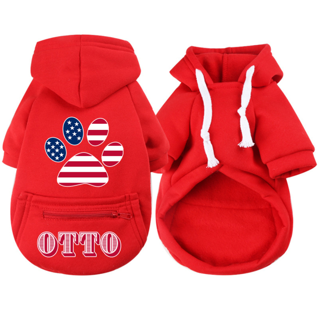 Personalized The 4th of July Pet Hoodie | BKPet153