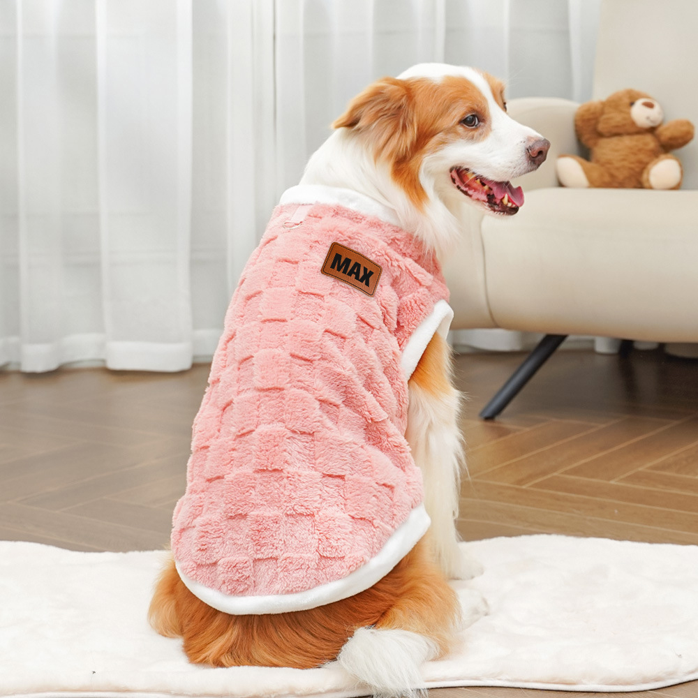 Personalized Warm Plush Dog Winter Coat | BKPet202
