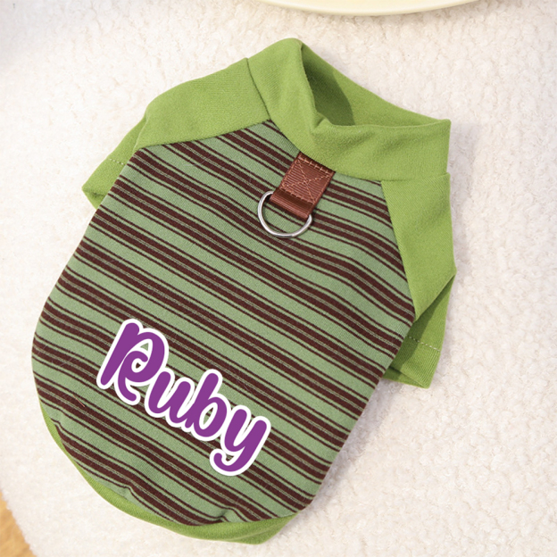 Personalized Small Medium Large Pets Stripe Sweatshirts | BKPet226