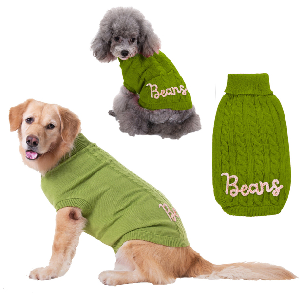 Personalized Hand Embroidery Pets Colourful Sweater | BKPet233