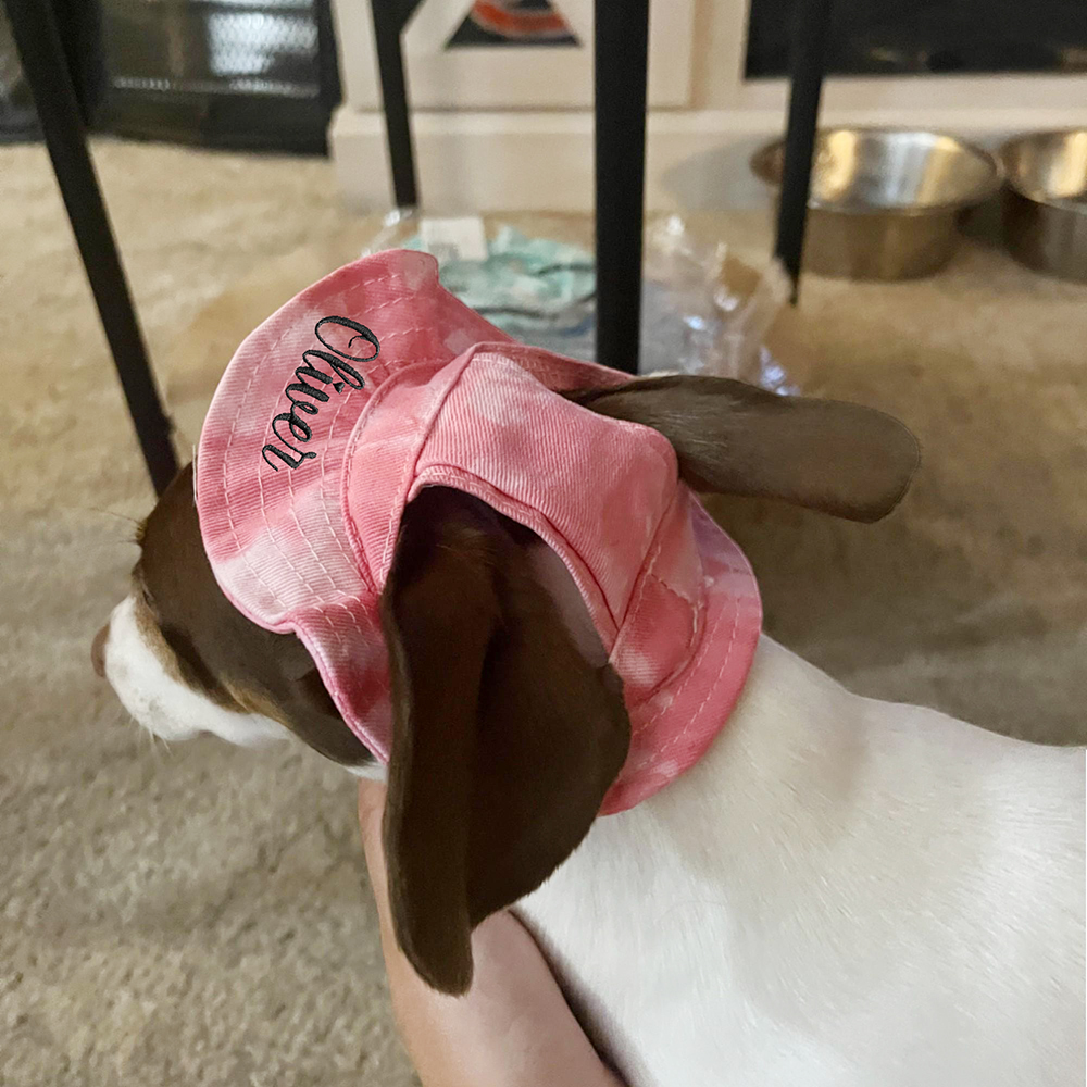 Personalized Embroidery Pet Sun Hat with Ear Holes | BKPet66