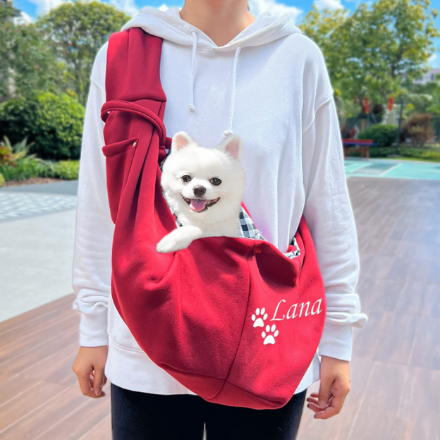Personalized Pet Hands Free Sling Carrier | BKPet43