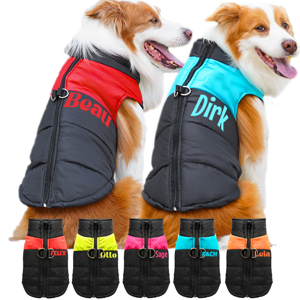 Personalized Pets Warm Puffer Vest | BKPet14701