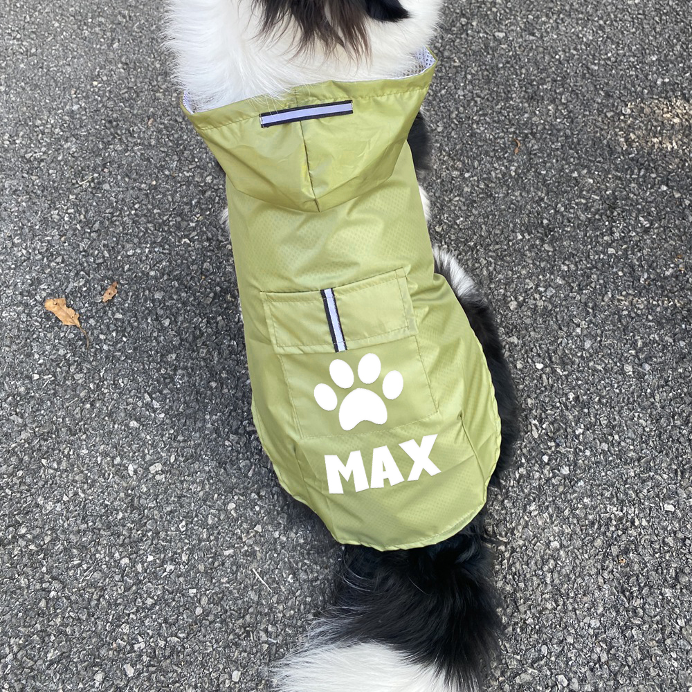 Personalized Pets Waterproof and Reflective Raincoat | BKPet270