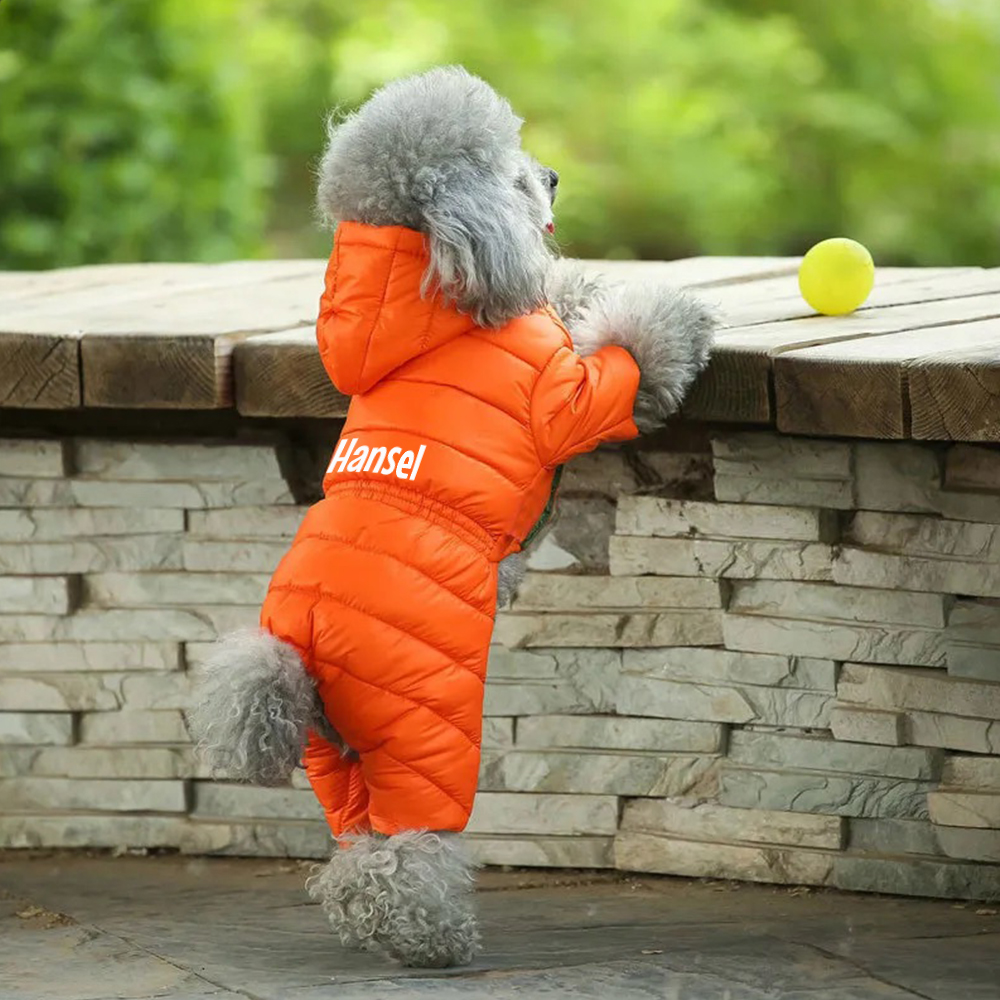 Personalized Pet Winter Warm Windproof Large Puffer Jacket | BKPet310