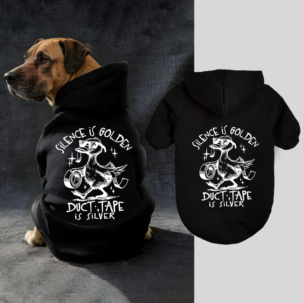 Silence Is Golden Sarcastic Puppy Hoodie | BKPet324