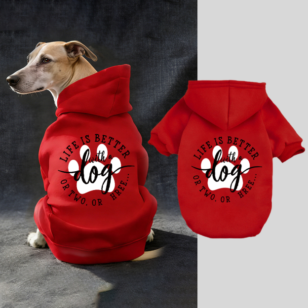 LIFE IS BETTER Puppy Hoodie | BKPet335