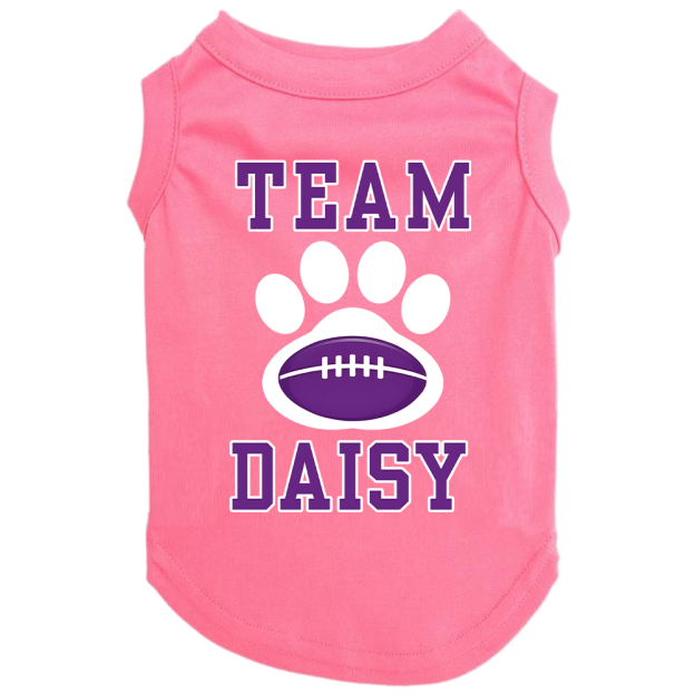 Personalized Football Team Pet Paw Soft Shirt | BKPet426
