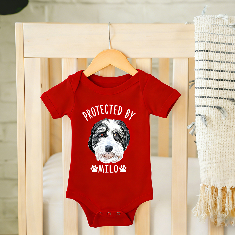 Personalized Baby Protected By Pets Shirt | MNBaby03