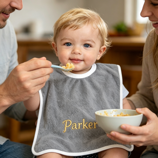 Personalized Embroidered Baby Soft Bibs | MNBaby02