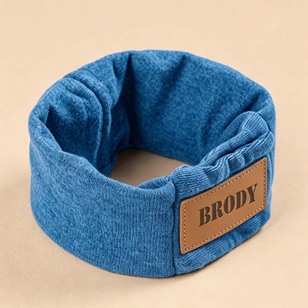 Personalized Dog Ear Cover Snood with Leather Patch | MNAccs123