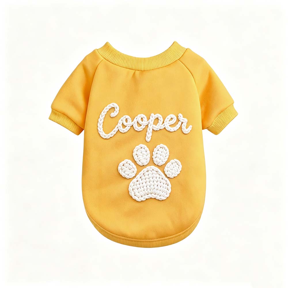 Personalized Hand Embroidered Puppy Hoodless Sweatshirt | BKPet590