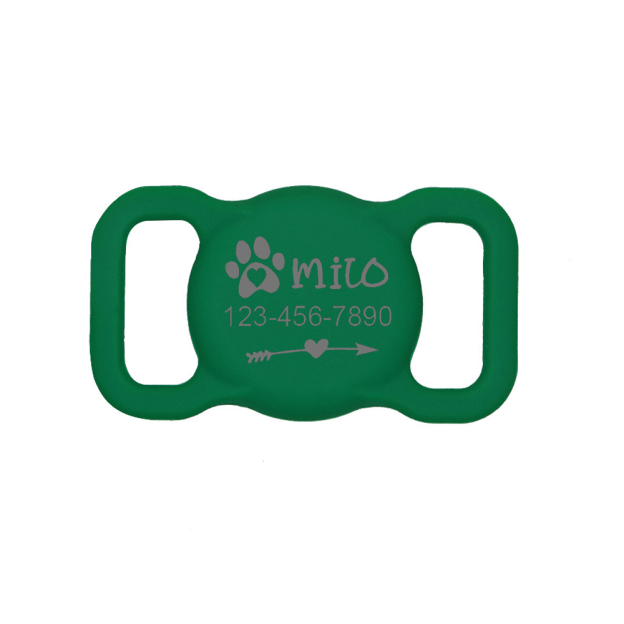 Personalized Pet Apple Air Tag Holder for Dog Collar | BKPet139