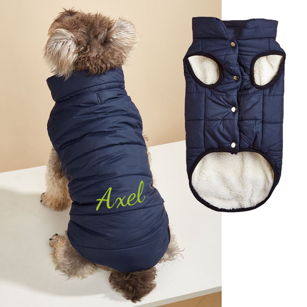 Personalized Pets Warm Puffer Vest | BKPet148
