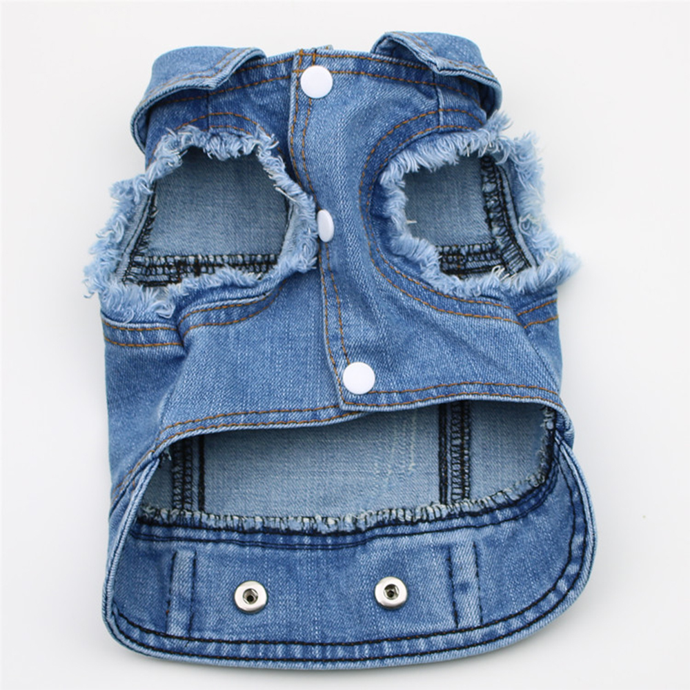 Personalized Handmade Pearl Patch Pets Denim Jacket | BKPet219