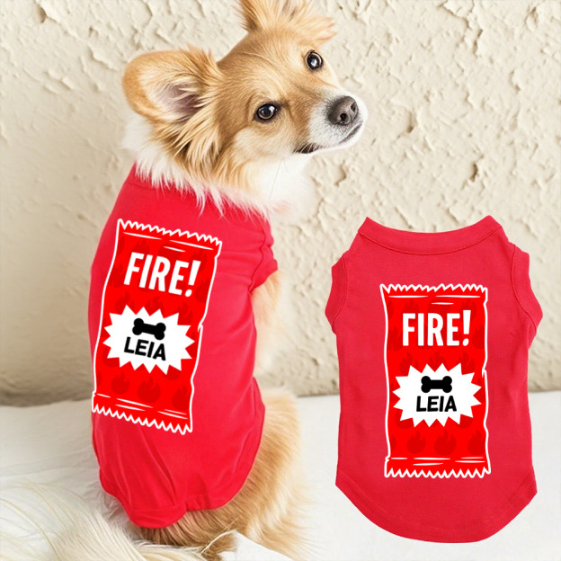 Personalized Funny Hot Sauce Packets Matching Pet Shirt | BKPet227