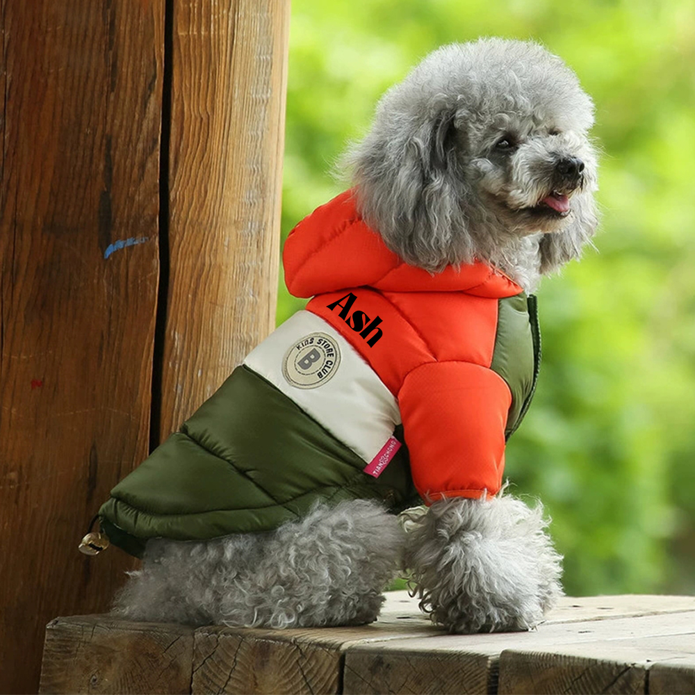 Personalized Pets Warm Lightweight Puffer Jacket | BKPet243