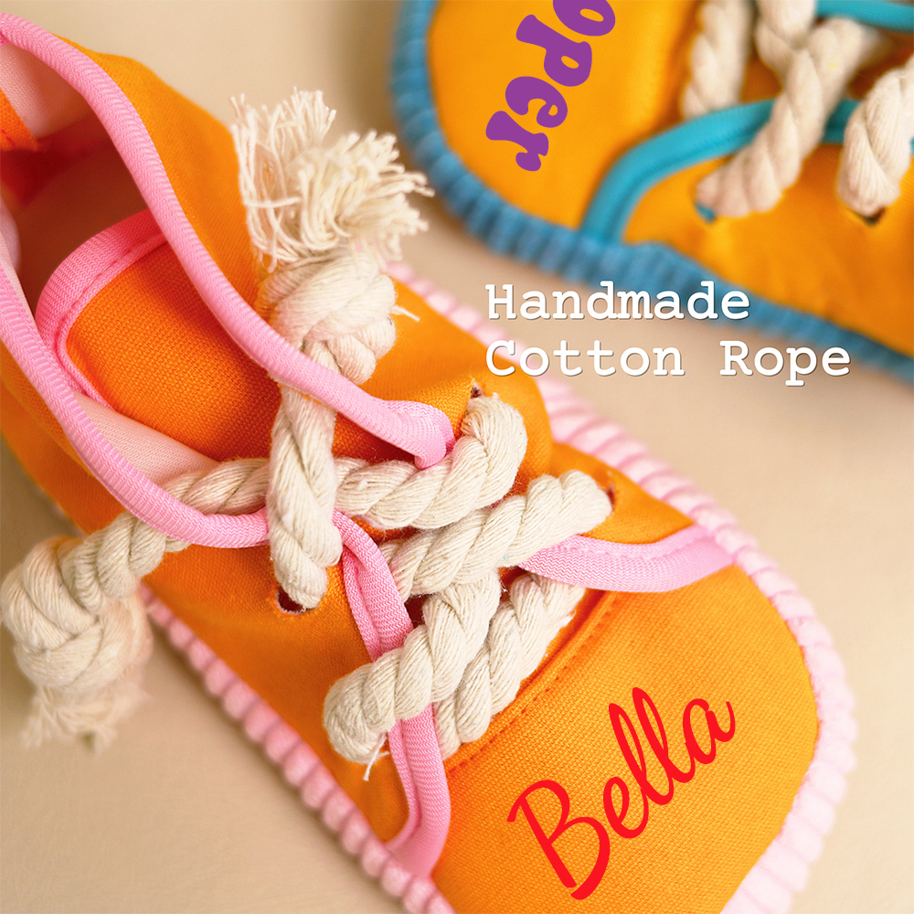 Personalized Puppy Soft Cotton Shoes Chew Toy | BKPet155