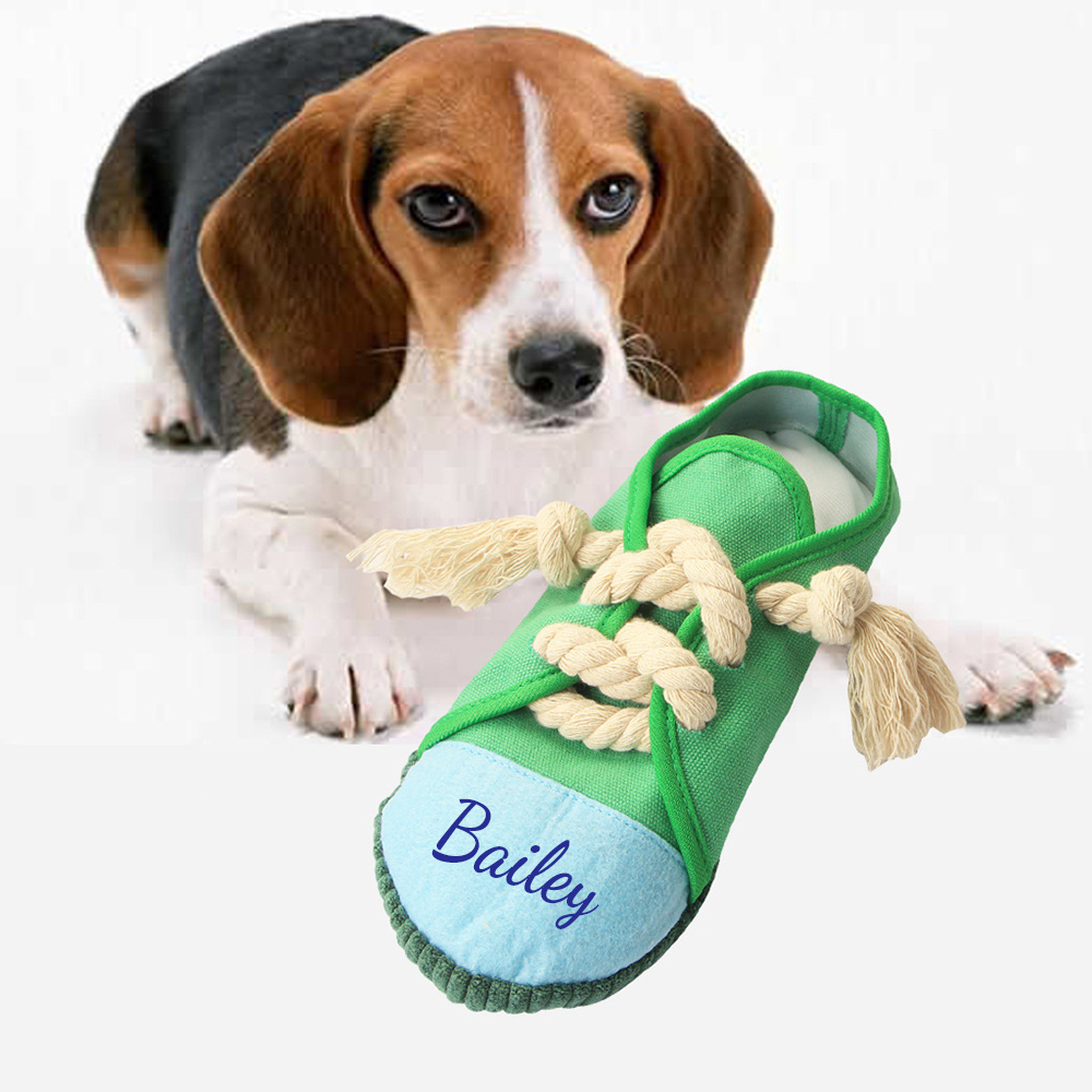 Personalized Puppy Soft Cotton Shoes Chew Toy | BKPet155