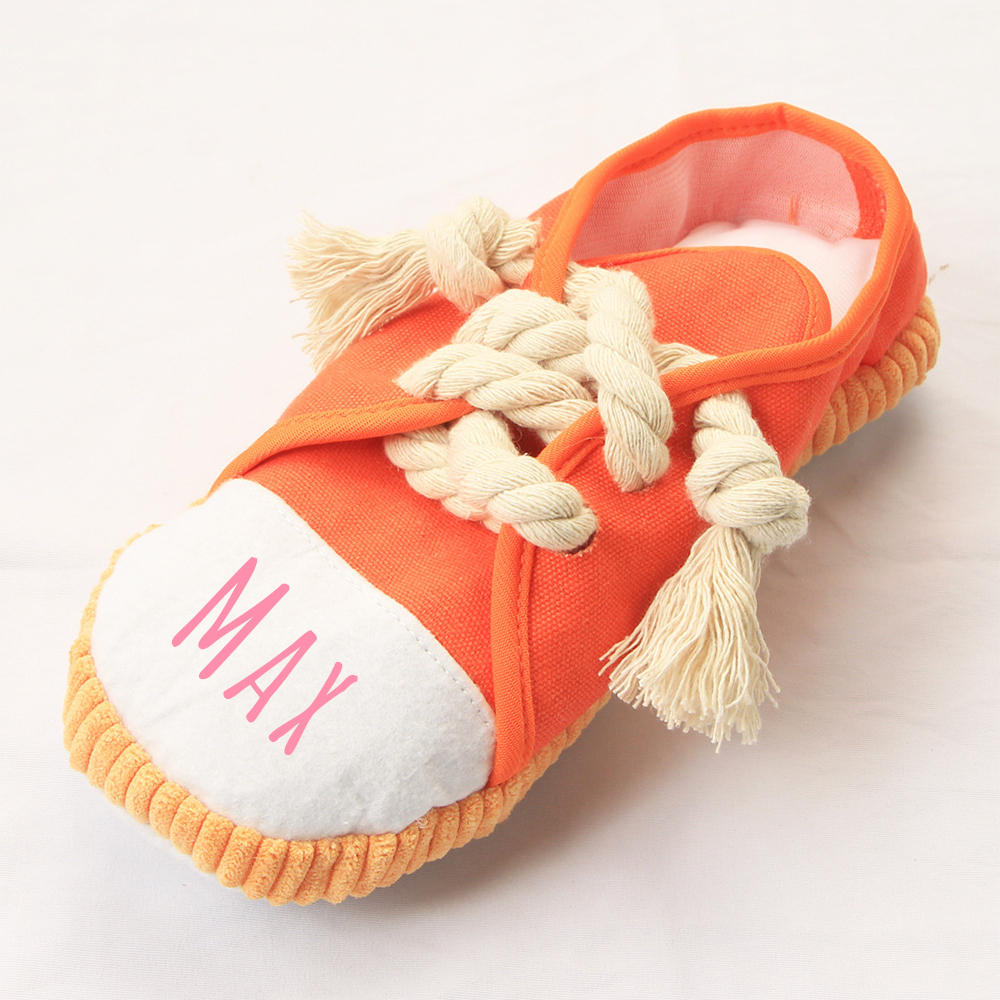Personalized Puppy Soft Cotton Shoes Chew Toy | BKPet155