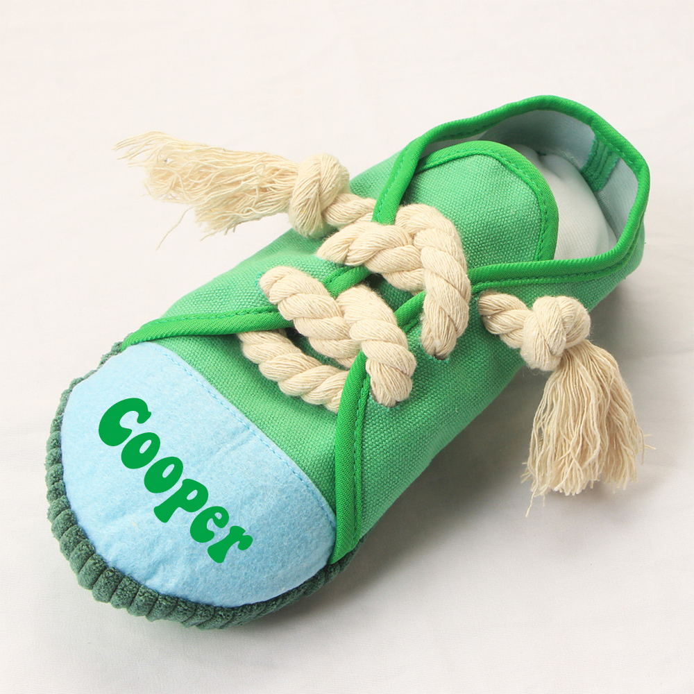 Personalized Puppy Soft Cotton Shoes Chew Toy | BKPet155