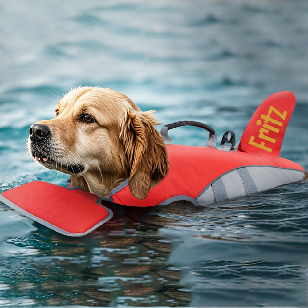 Personalized Pet Outdoor Swimming Life Shark Vest | BKPet311
