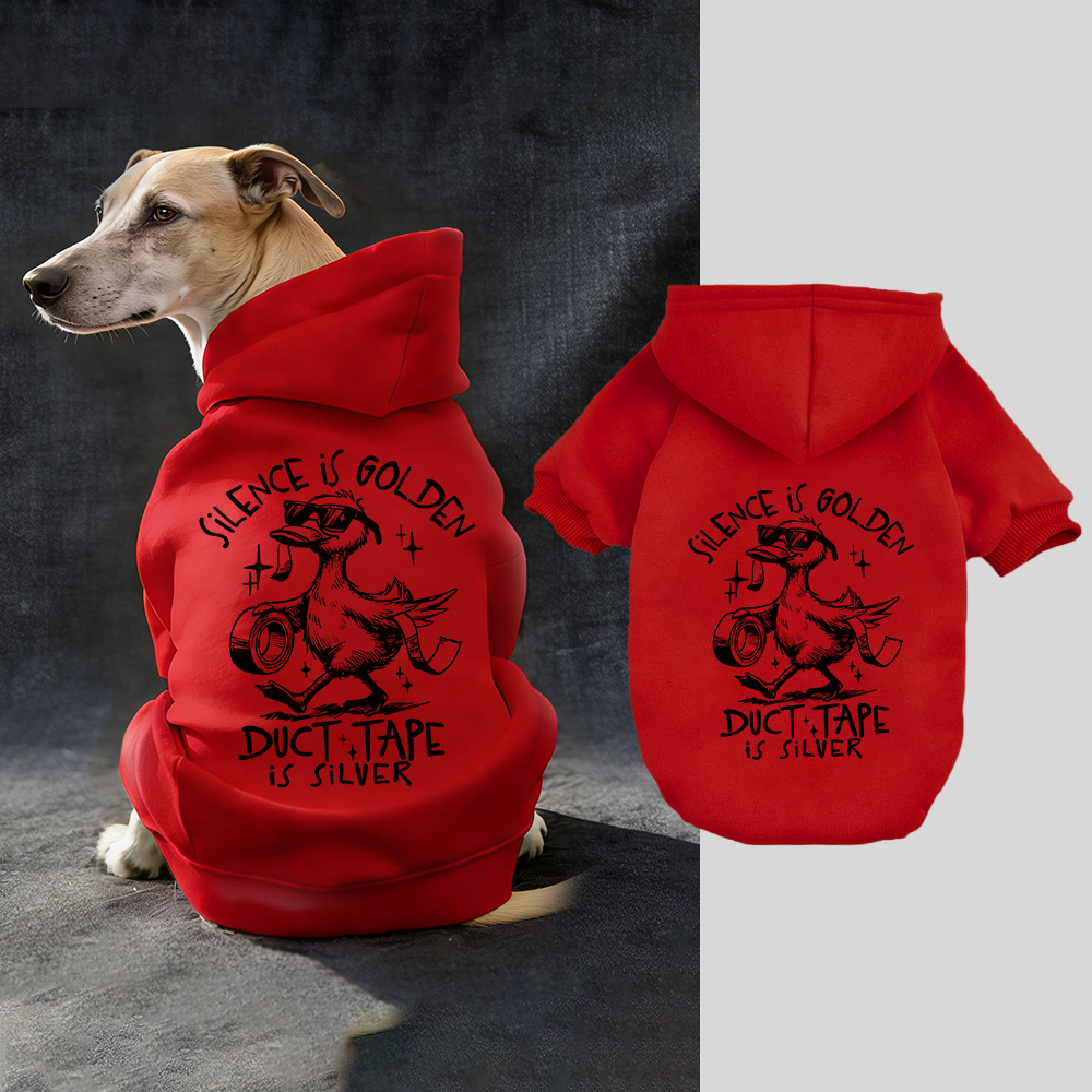 Silence Is Golden Sarcastic Puppy Hoodie | BKPet324